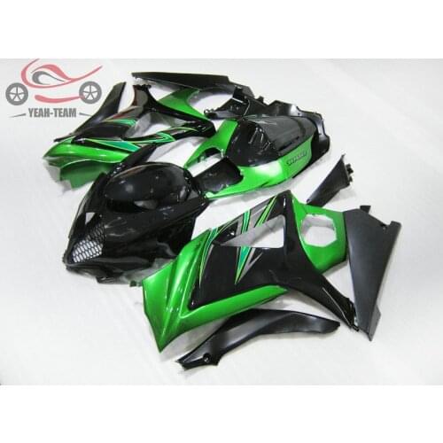 Injection motorcycle fairings kit for Suzuki GSX R1000 K7 2007 2008 green black aftermarket fairing body parts GSXR 1000 07 08