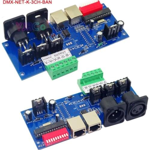 12V 24V LED 3 CH 4 CH channels DMX512 Decoder DMX RGB RGBW Controller Common anode 3/4 CMOS drain-open output For LED Strip,Lamp