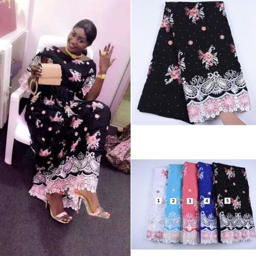 Copy Cotton African Cord Lace Fabrics Embroiderey Guipure Lace Fabric High Quality Nigerian Lace Fabric For Wedding Dress A1673