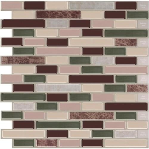 EasyTiles Peel and Stick Self Adhesive Removable Stick On Kitchen Backsplash Bathroom 3D Wall Tiles for Bathroom - 1 Sheet