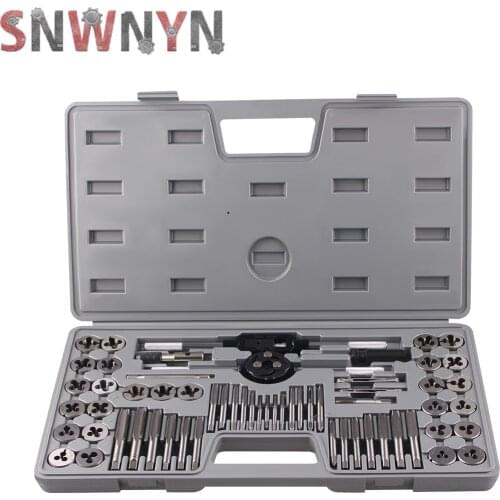 60pcs Metric Tap And Die Set Screw Tap Set Hand Tap Wrench Die Plug Tap Drill Bit Threading Tools For Metal Working Hand Tools