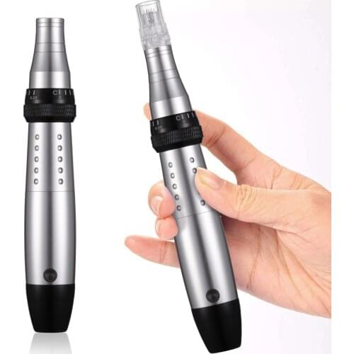 Microneedling Pen Derma Pen Derma Roller with Replacement Cartridges 12 Pin 0.25mm