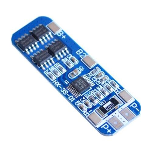 3S 10A 12V Lithium Battery Charger Protection Board Module for 3pcs 18650 Li-ion Battery Cell Charging BMS 11.1V 12.6V