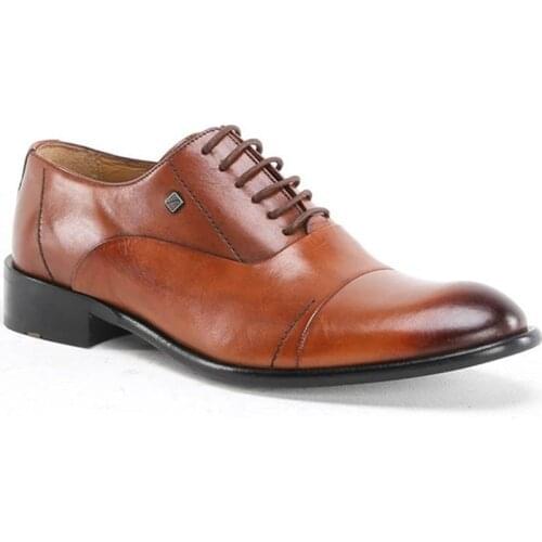 Mens Brown Genuine Leather Classic Shoes FSC4072TABA