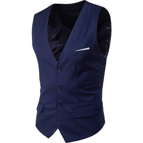 Men vests waistcoats slim sleeveless jacket coat v-neck casual party vest for boys oversize single breasted light thin male vest