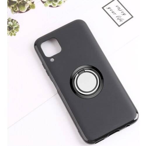 For Huawei P40 lite Back Ring Holder Bracket Phone Case Cover Phone TPU Soft Silicone Cases ON Huawei P40Lite 6.4"