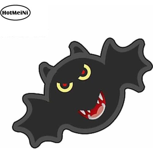 HotMeiNi 13cm x 7.3cm Cute Bat Cartoon Oem Funny Car Stickers Waterproof Anime Bumper Trunk Truck Graphics 3D DIY Fine Decal