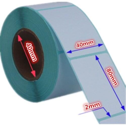 New 1PCS Thermal sticker paper 40x80mm 480sheets waterproof barcode printing paper paper bar code label printing paper