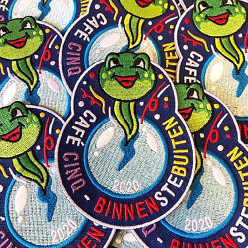 ZOTOONE New Oeteldonk Embroidered Iron on Patches for Clothing DIY Cute Frog Sewing Patch Badge Applique Accessories C