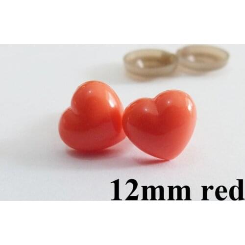 300pcs new items 13mm/12mm heart shape plastic safety toy noses & washer for diy doll findings