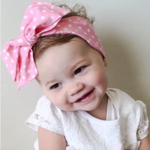 Girl Baby Headband Big Wide Wave Spot Girls Headband Elastics For Newborns Head Band For Girl Hair Bows Elastic Hair Bands