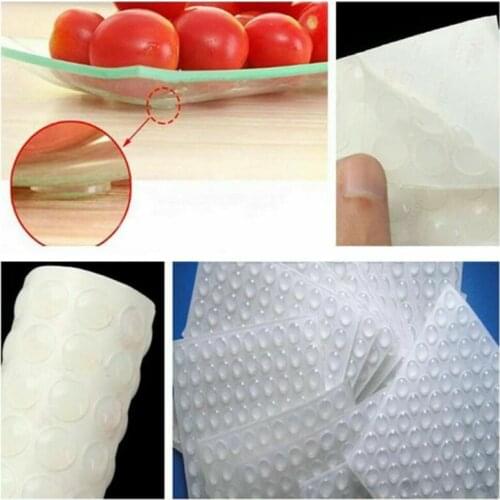 Clear Silicone Dots Rubber Feet Door Pad Bumper Damper Self Adhesive 9.5*3.7mm