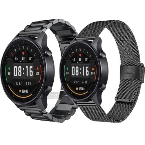 Stainless steel band For xiaomi mi watch color strap bracelet for xiaomi mi smart watch color black global replacemt GTR 47MM 2E