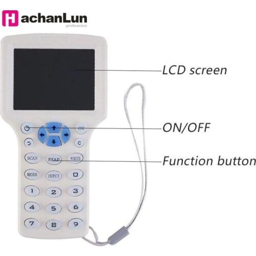 English 10 frequency RFID Copier ID IC Reader Writer copy M1 13.56MHZ Encrypted Duplicator Programmer USB NFC