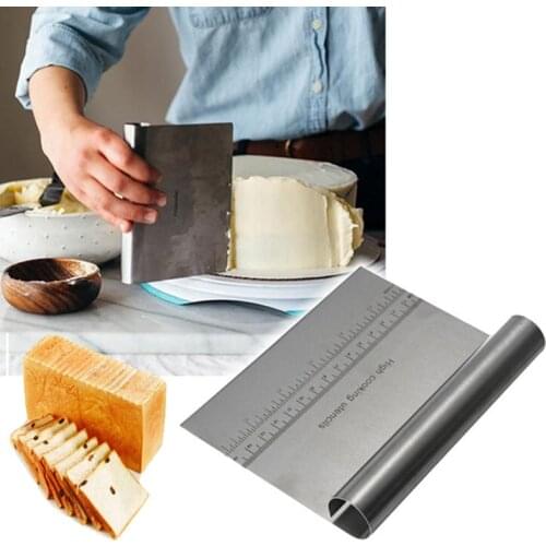 Pizza Dough Scraper Cutter Dough Knife Divider Flour Pastry Cake Pizza Cutting Tools Fondant Cake Decoration Spatulas