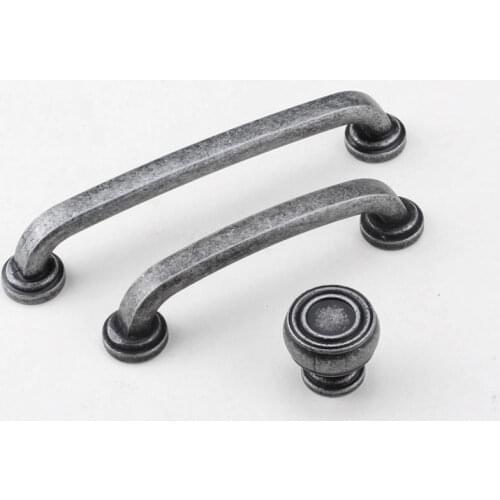 Vintage Antique Silver Black Drawer knobs Drawer Pull Handle cabinet Handle Kitchen Door knobs pulls Decorative Hardware