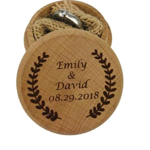 Vintage Custom Wedding Ring Box Personalized Valentines Engagement Wooden Ring Bearer Box Rustic Wedding Ring Box Holder
