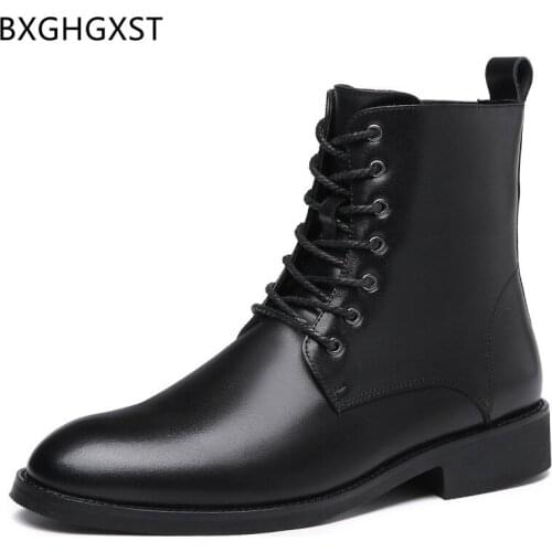 Snow Boots Mens Shoes Genuine Leather Ankle Boots for Men Male Winter Boots Shoes for Men 2021 Luxury Designer Shoes Chaussures