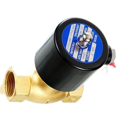 1"BSPT 2Position 2Way NC Hi-Temp Brass Steam Solenoid Valve DC 12V/24V AC 24V/110V/220V PTFE Pilot Piston US-25 2L-25
