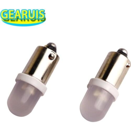 100X Non polar AC DC 6V 6.3V BA9S T4W #44 #47 Base LED F10 Wedge With Frosted Len Non polarity Pinball Game Machine White Blue