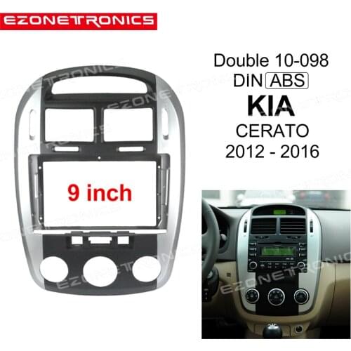 2Din 1Din Car CD DVD Frame Audio Fitting Adaptor Dash Trim Kits Facia Panel 9inch For Kia CERATO 2012-16 Double Din Radio Player