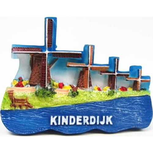 Netherlands Mills of Kinderdijk-Elshout 3D Windmill Fridge Magnets Holland Tourism Souvenirs Home Decoration