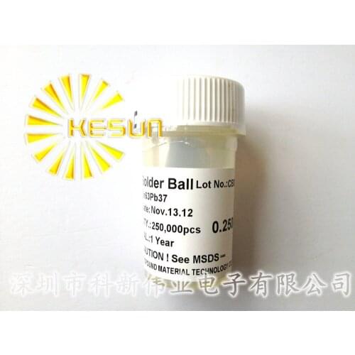 FREE SHIPPING 2PCS/LOT 250K 0.25 0.25mm 0.25 mm BGA Solder Balls Pb Leaded Sn63Pb37 PMTC Made in Taiwan Connector