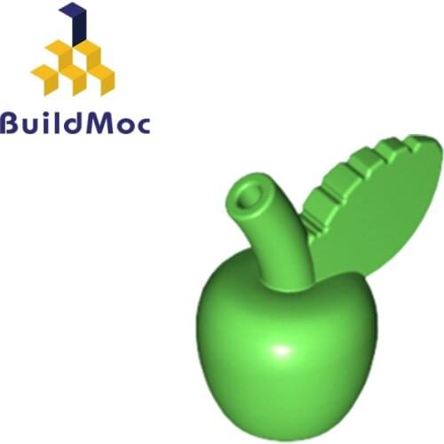 BuildMOC Compatible Assembles Particles 33051 plant green-apple Building Blocks Parts DIY Educationa