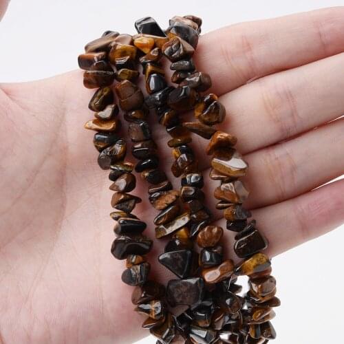 Irregular Tiger Eye Beads Natural Stone Bead for Jewelry Making DIY Charm Bracelet Necklace Earrings Accessories 15'' /Strand