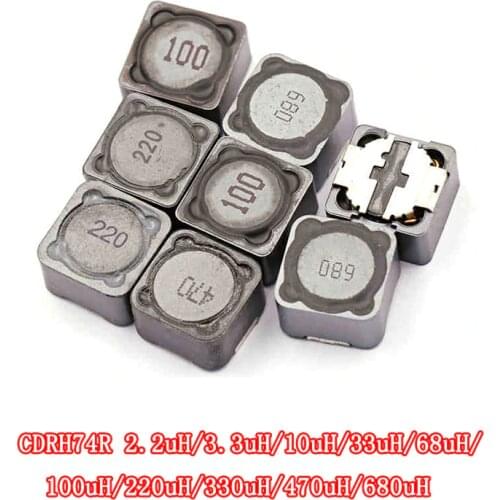 5PCS CDRH74R Inductance Wire Wound Chip Shielded Inductor 2.2/3.3/4.7/10/22/33/47/68/100/220/330/uh 7*7*4mm SMD Power Inducto