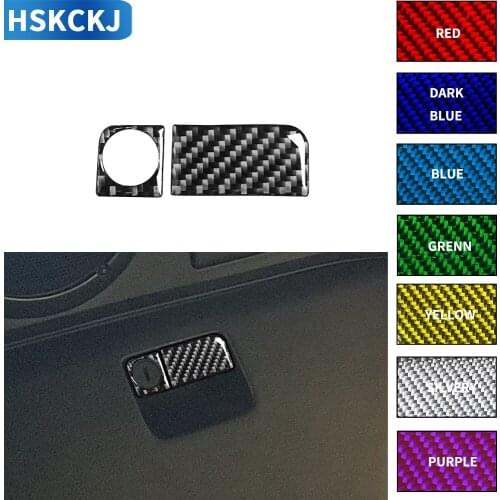 For Nissan 350Z Z33 2003 2004 2005 2006 2007 2008 2009 Carbon Fiber Stickers Rear Storage Box Lock Strips Handle Car Accessories