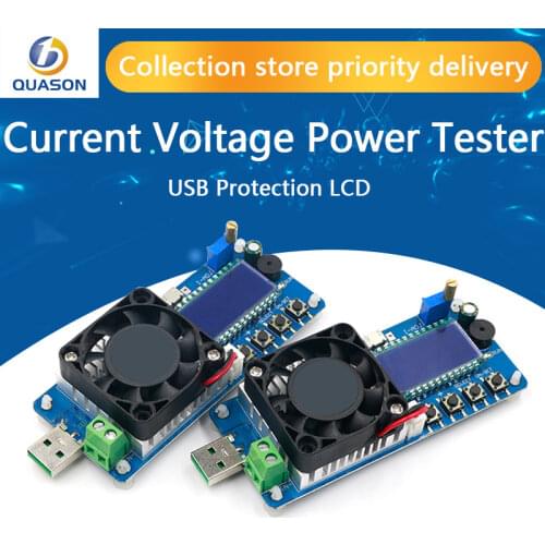 25W 35W 4A/5A Electronic Load Current Voltage Power Tester USB Protection LCD HD Display Adjustable Resistance Unloader