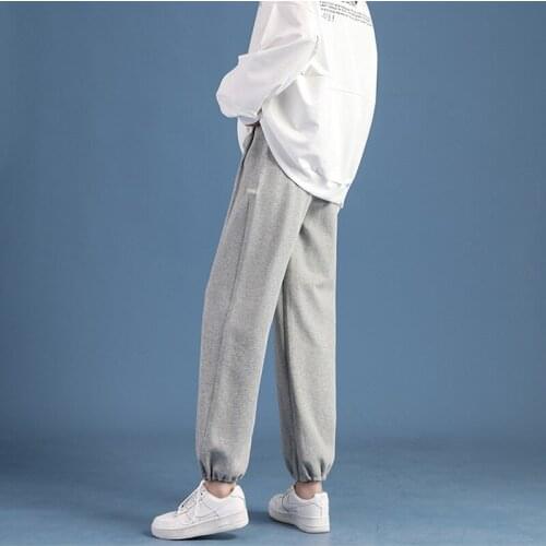 Cotton Sweatpants Women Joggers Drawstring Ankle Women Sports Pants Jogging Sports Running Joggings Leisure Trousers n91399