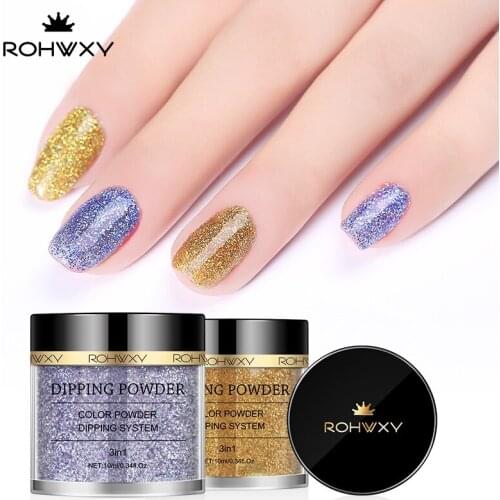 Colorful 10g Dipping Nail Glitter Powder Gradient for UV Gel Polish Sugar Glitter Dipping Manicure Nail Art Glitter FA48-1-12