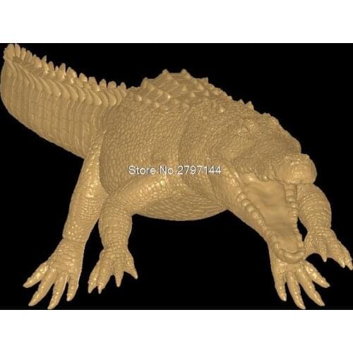 The crocodile 3d model STL relief for cnc STL format 3d Relief Model STL Router 3 axis Engraver ArtCam