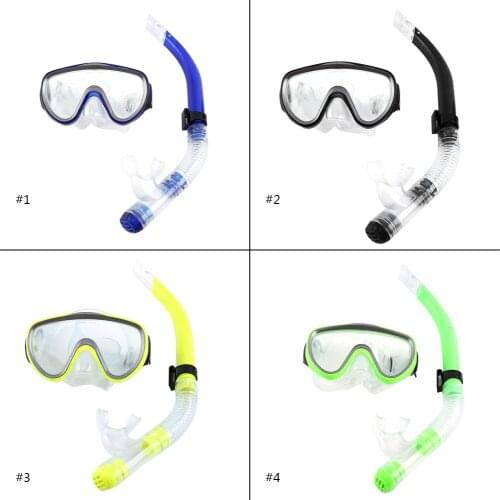 Scuba Diving Mask Swimming Goggles With Breathing Tube Snorkeling Set Anti-Fog Goggles Glasses Swimming Dry Snorkel Adult