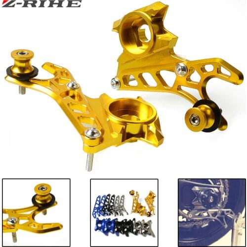 Motorcycle Left & Right CNC Aluminum Rear Wheel Axle Stand Pick Up Hook Set For Yamaha MT-07 FZ-07 MT07 FZ07 2014 2015 2016