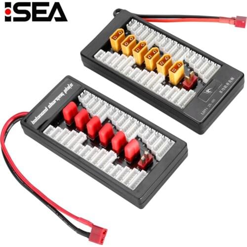 Multi 2S-6S T-plug XT60 Deans Parallel Charge Board For RC Battery Charger B6AC A6 720i Parallel 6 in 1 Charging Plate Board