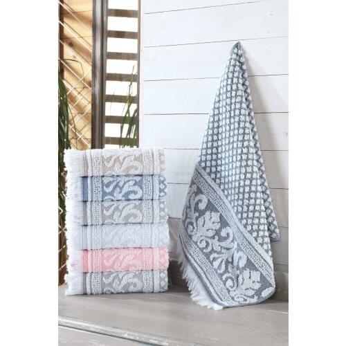 3d Rigging Jacquard Fringed 6 s 50x90 cm Hand And Face Towel Set