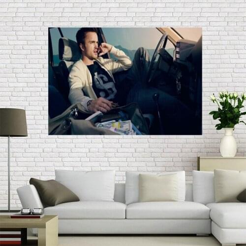 New arrival Custom Aaron_Paul Canvas Painting Poster Home Decor Cloth Fabric Wall Art Poster for Living Room