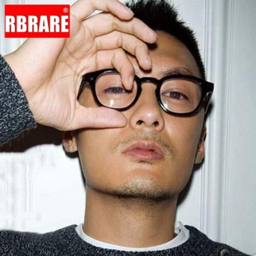 RBRARE Retro Anti-blue Light Reading Glasses Female Anti-fatigue Male Reading Glasses 1.5 High-end Plastic Frame Leesbril Mannen