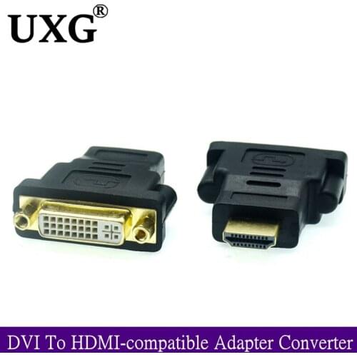 DVI To Adapter Converter HDMI-compatible Male To DVI 24+5 Female Converter Adapter 1080P For HDTV Projector Monitor
