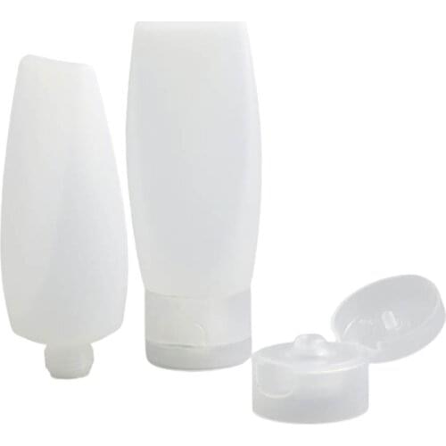 50pcs Travel Empty Plastic Cosmetic Cream Lotion Shampoo Bath Lotion Containers Refillable Bottles with Flip Top Cap 30g 50g