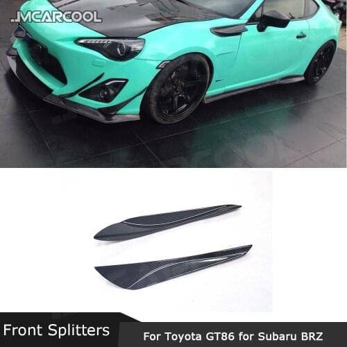 Carbon fiber Front Bumper Splitters Flaps apron For Toyota GT86 for Subaru BRZ 2014 2015 2016