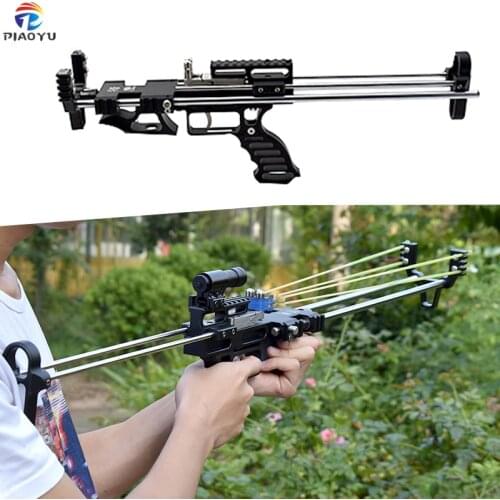 All-new Rifle Slingshot Hunting Catapult Powerful Slingshot for Outdoor Shooting Double Safety Device CNC Hunting Accessories