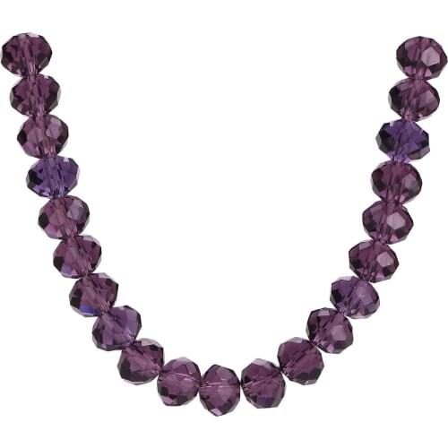 Bracelet Loose Glass Beads Bulk Craft Necklace Charms Jewelry Wholesale Faceted Spacer Violet Findings Rondelle 3-18mm Making