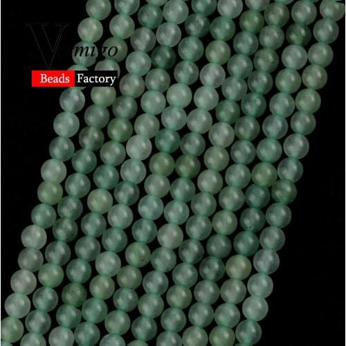 Light Green Jades Round Gem Stone Beads For Needlework Jewelry Making 3mm Spacer Beads DIY Necklace Bracelet Accessories 15"
