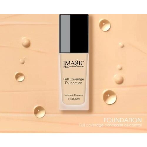IMAGIC Moisturizing Concealer Brightening Oil Control Cream Liquid Foundation Full Cover Base Liquid Foundation Makeup