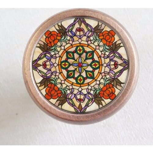 Vintage Church Flower Drawer Knobs Vintage Style DIY Knobs Copper Sliver Bronze Modern Funiture Door Cabinet Handles Hardware