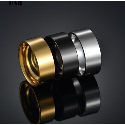 UAH 8MM Tungsten Rings Classic Wedding Rings For Women Mens Engagement Rings DIY Customs logo Engraving Jewelry Party Ring